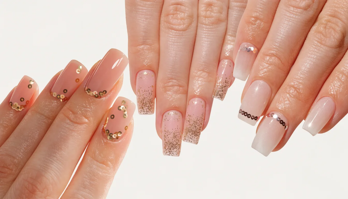 Trzy sposoby rozmieszczenia brokatu w stylizacji baby boomer